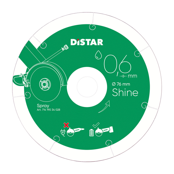 Алмазный отрезной диск Distar Shine 76x10x0.6 мм