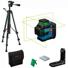 Лазерный линейный нивелир Bosch GLL 80-33 G Professional, держатель LB 10, аксессуары, штатив BT 150