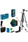 Лазерный линейный нивелир Bosch GLL 80-33 G Professional, 1x3.0Ah, кейс, приемник LR 7, рейка GR 240, штатив BT 150