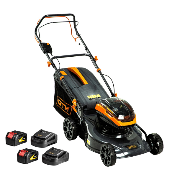 Аккумуляторная газонокосилка GTM BLM48-SP, 2x4.0Ah, з/у