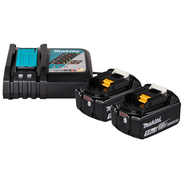 Набор LXT Makita с 2 аккумуляторами BL1850B и зарядным устройством DC18RC