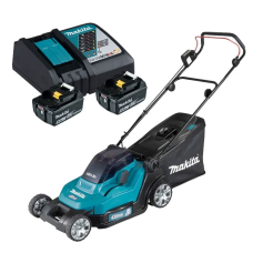 Аккумуляторная газонокосилка Makita DLM432RT2, 2x5.0Ah, DC18RC
