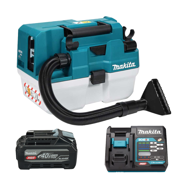 Аккумуляторный пылесос Makita XGT 40 V MAX VC014GLZ, 1x4.0Ah, з/у