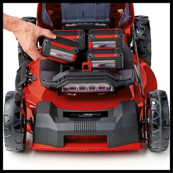 Аккумуляторная газонокосилка Einhell GP-CM 36/52 S Li BL, 4x18V 4.0 Ah, 2xз/у Power X-Change Twincharger