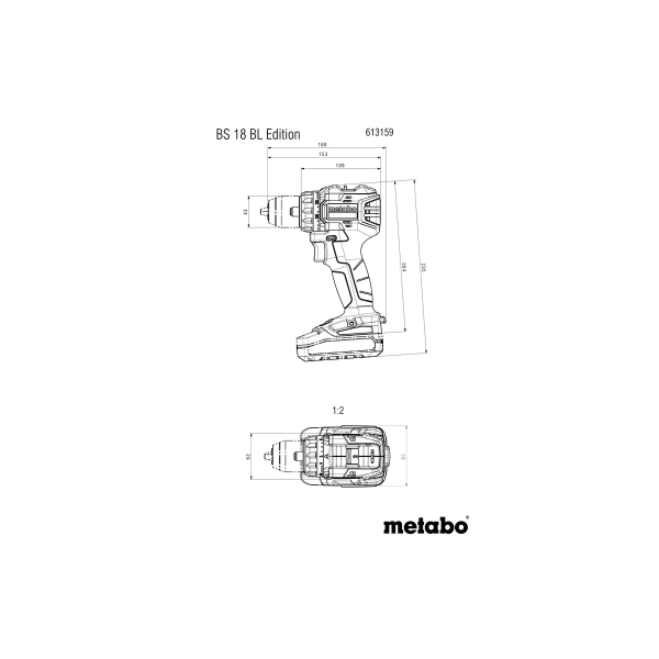 Аккумуляторный шуруповерт Metabo BS 18 BL Edition, 1x4.0 Ah, SC 36