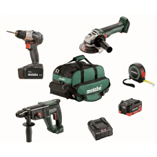 Набор инструментов Metabo BS 18 BL Edition, W 18 L BL 9-125, KH 18 LTX 24, 2 акб 4.0 4.0 Ah з/у, сумка