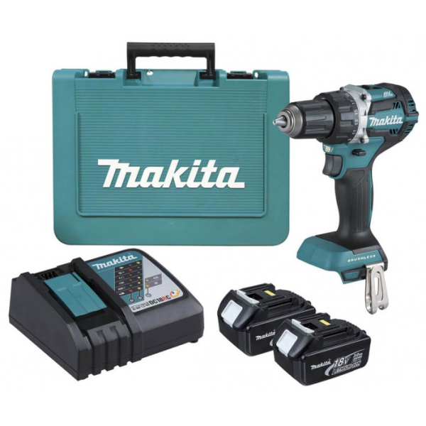 Акумуляторний шуруповерт Makita DDF 484 RFE, 2x3.0Ah, з/п, кейс