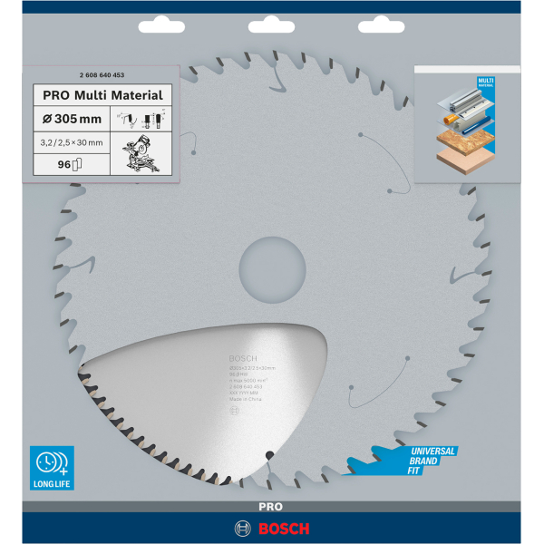Пильный диск Bosch Multi Material 305 мм 96 зубов