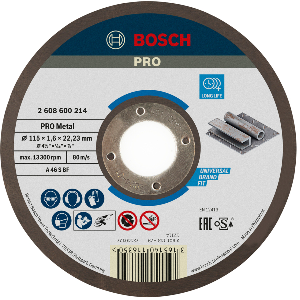 Круг отрезной Bosch Expert for Metal прямой 115×1,6 мм