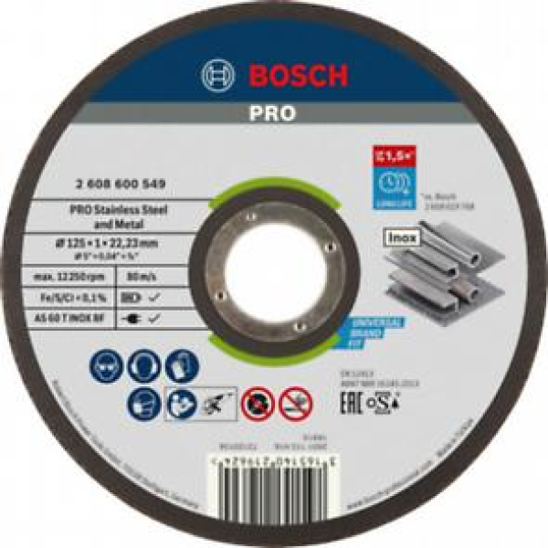 Круг отрезной Bosch Expert for Inox 125×1 мм