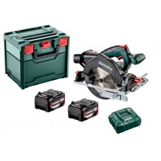 Аккумуляторная дисковая пила Metabo KS 18 LTX 57, 2x5.2Ah, ASC 55, MetaBox