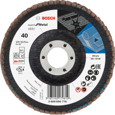 Лепестковый шлифкруг Bosch X551 Expert for Metal 125×22.23 мм К40