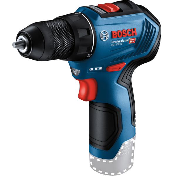 Акумуляторний шуруповерт Bosch GSR 12V-30 Professional, 2xGBA 12V 2.0Ah, з/п GAL 12V-40, 3 набори аксесуарів, сумка