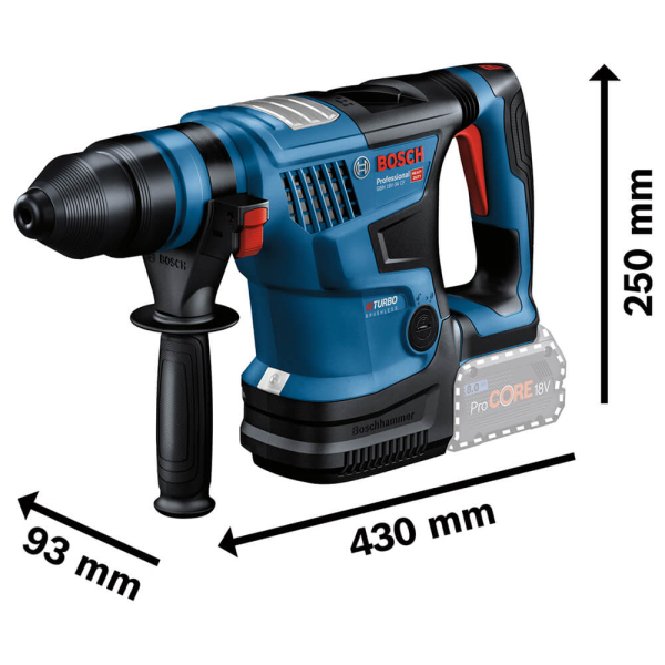 Акумуляторний перфоратор Bosch Professional GBH 18V-34 CF, каркас, в кейсі