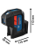 Лазерный нивелир Bosch Professional GPL 3 G c чехлом и 2 батарейками 1.5V