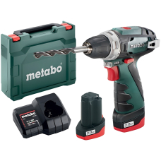 Акумуляторний шуруповерт Metabo PowerMaxx BS Basic, 2x2.0 Ah, LC 24, кейс