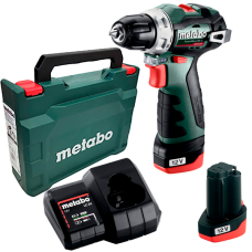 Аккумуляторный шуруповерт Metabo PowerMaxx BS BL, 12V 2x2.0 Ah, LC 24, кейс
