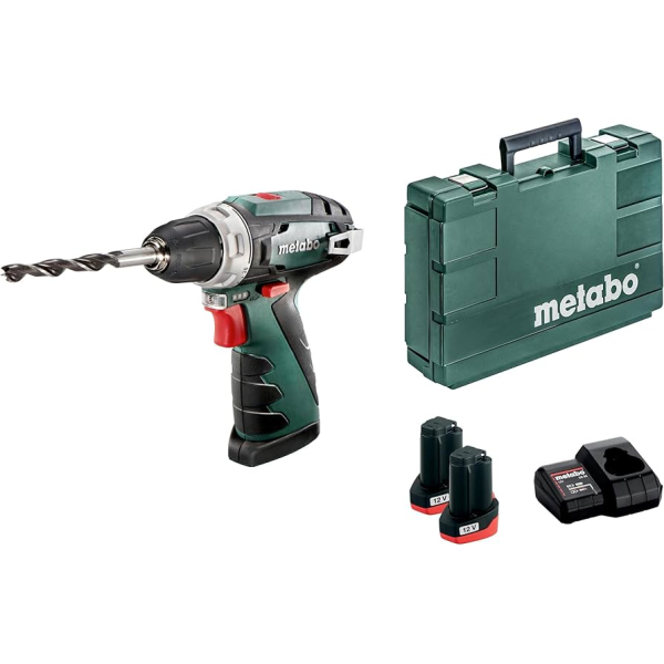 Акумуляторний шуруповерт Metabo PowerMaxx BS Basic, 2x2.0Ah, LC 24, кейс
