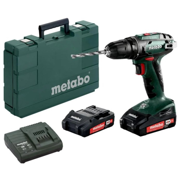 Аккумуляторный шуруповерт Metabo BS 14,4, 2x2.0Ah, SC 30, кейс