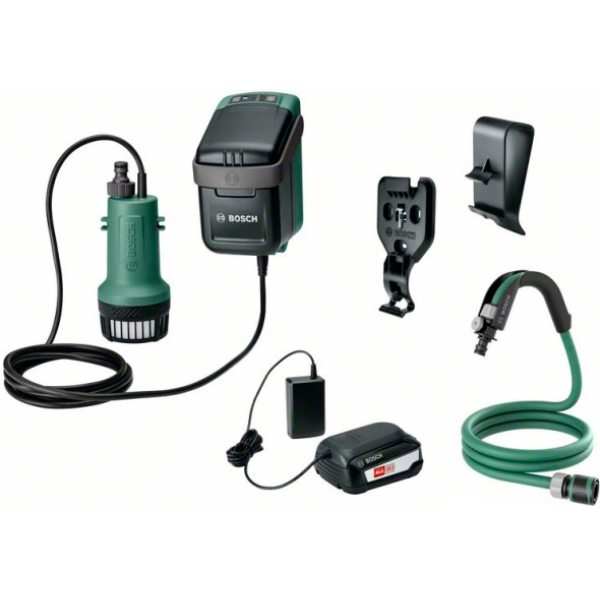 Аккумуляторный насос Bosch GardenPump 18, 1×18 V 2.5 Ah, з/у