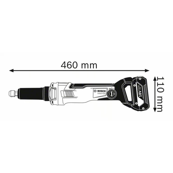 Аккумуляторная прямая шлифмашина Bosch GGS 18V-23 LC Professional, каркас