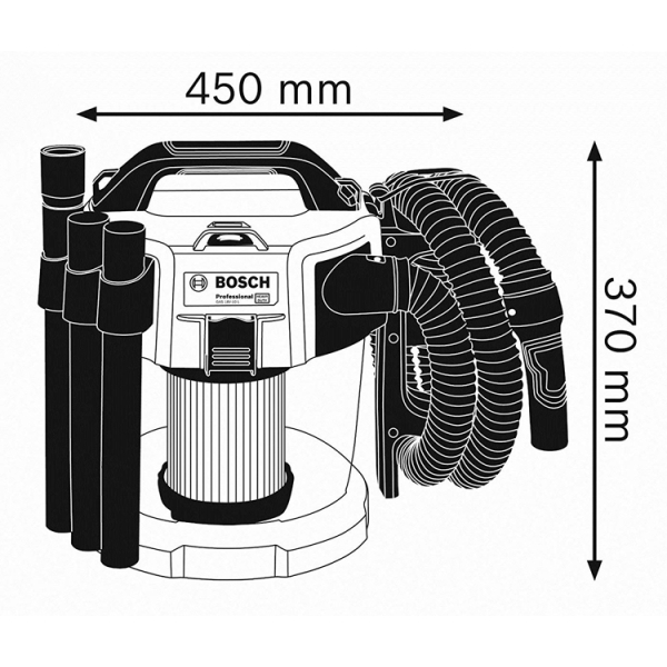 Аккумуляторный пылесос Bosch GAS 18V-10 L Professional, каркас