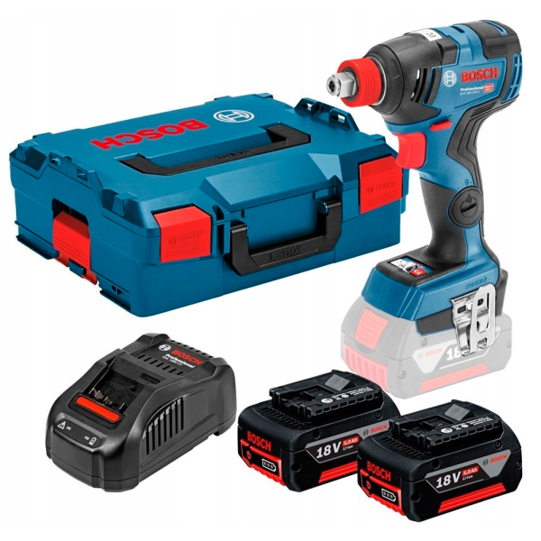 Аккумуляторный гайковерт Bosch GDX 18V-200 C, 2x5.0 Ah, GAL 1880 CV, кейс L-BOXX 136
