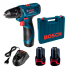 Акумуляторний шуруповерт Bosch GSR 120-Li, 2x2.0 Ah, GAL 1210 CV, кейс