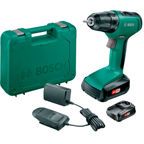 Аккумуляторный шуруповерт Bosch UniversalDrill 18, 2x1.5Ah, з/у AL 1810 CV, кейс