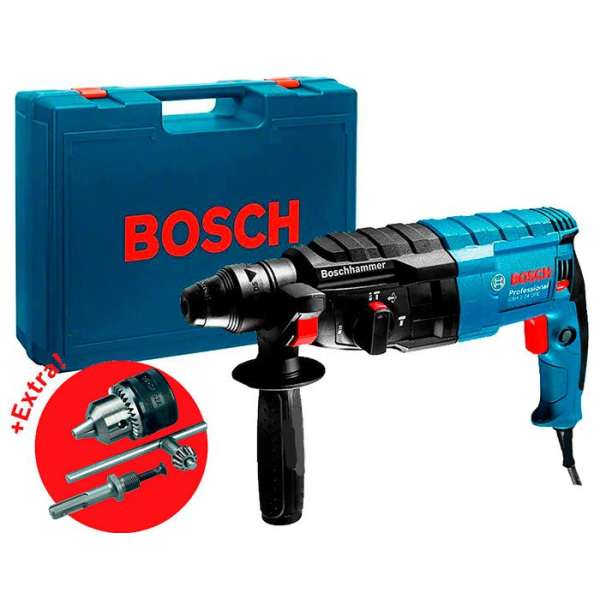 Перфоратор Bosch GBH 240, кейс, ключевой патрон с адаптером