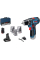 Аккумуляторный шуруповерт Bosch GSR 12V-15, 1x2Ah, 1x4Ah, з/у, сумка + сверла