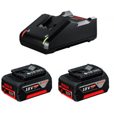 Набір акумуляторів Bosch 2xGBA 18V 4.0Ah та з/п GAL 18V-40