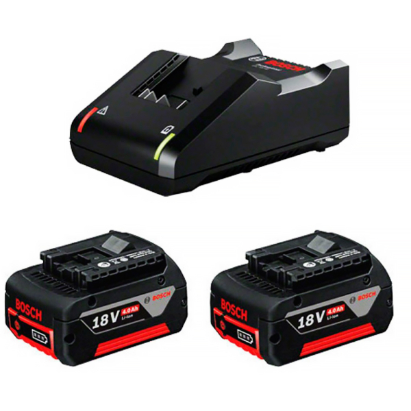 Набір акумуляторів Bosch 2xGBA 18V 4.0Ah та з/п GAL 18V-40