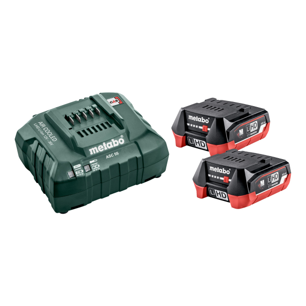 Базовый комплект Metabo 2xLiHD 12V 4.0Ah, ASC 55