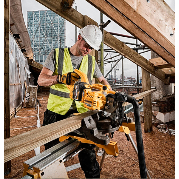 Акумуляторна торцювальна пила DeWalt DCS777N, каркас