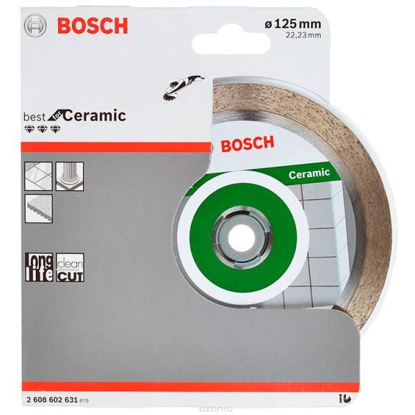 Алмазний відрізний круг Bosch Best for Ceramic, 125-22.23 мм