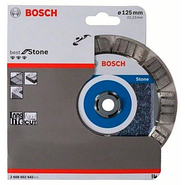 Алмазный отрезной круг Bosch Best for Stone 125-22.23 мм