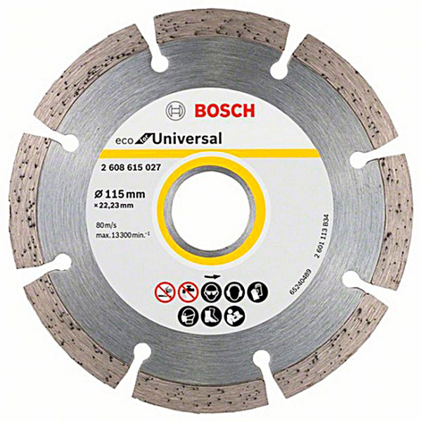 Алмазный отрезной круг Bosch ECO for Universal, 115-22,23 мм