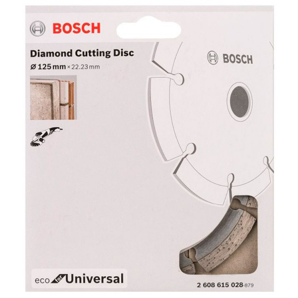 Алмазний відрізний круг Bosch ECO for Universal, 125-22,23 мм