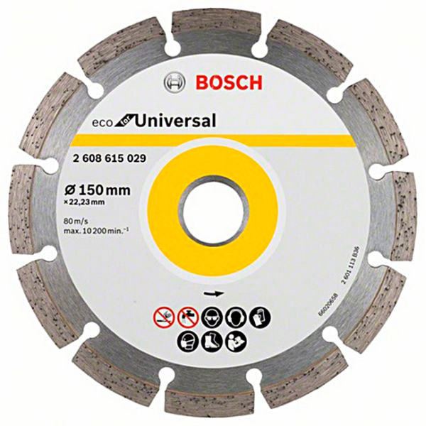 Алмазный отрезной круг Bosch ECO for Universal, 150-22,23 мм