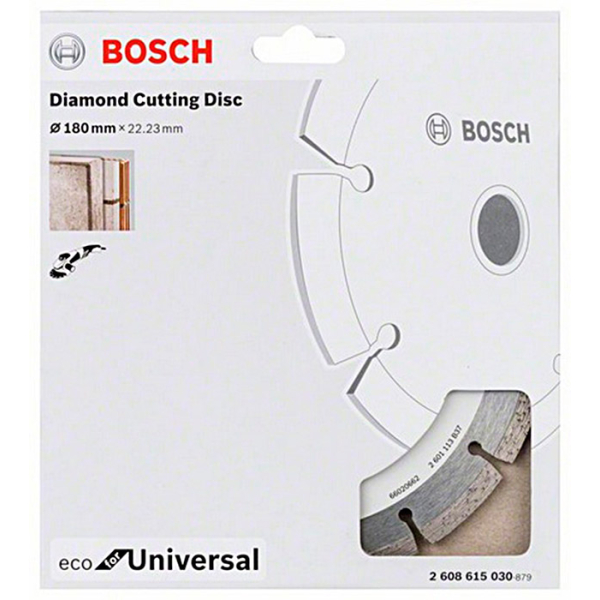 Алмазный отрезной круг Bosch ECO for Universal, 180-22,23 мм