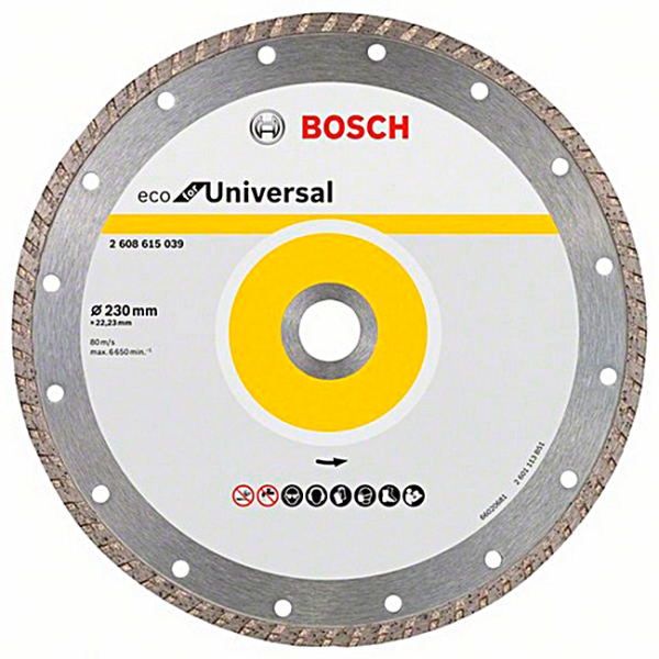 Алмазный отрезной круг Bosch ECO for Universal Turbo, 230-22,23 мм