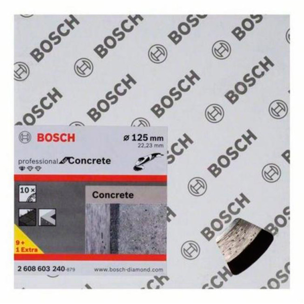 Алмазний відрізний круг Bosch Standard for Concrete 125-22.23 мм, 10 шт