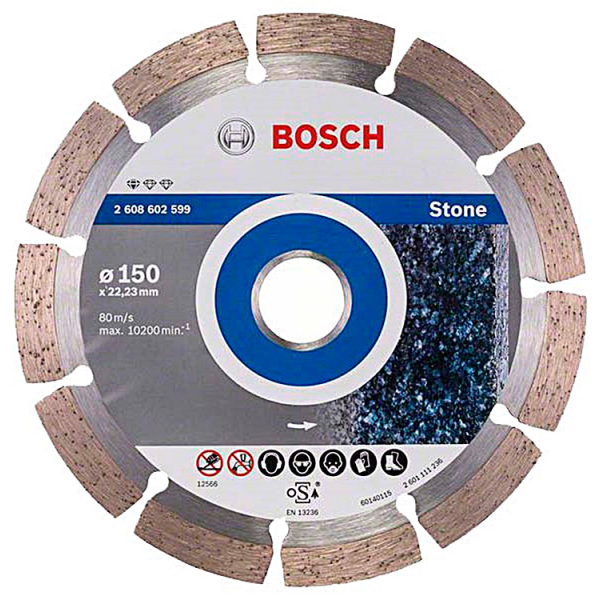 Алмазный отрезной круг Bosch Standard for Stone 180-22,23 мм