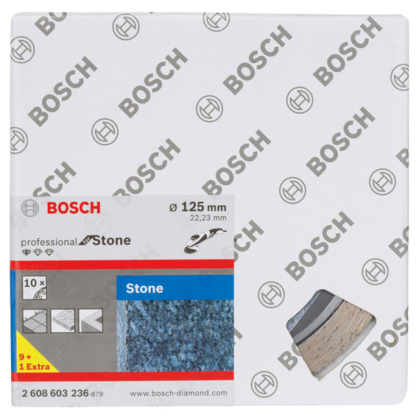 Алмазный отрезной круг Bosch Standard for Stone 125-22,23 мм, 10 шт