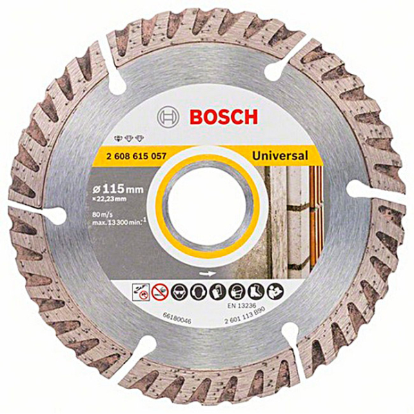 Алмазный отрезной круг Bosch Standard for Universal, 115-22,23 мм