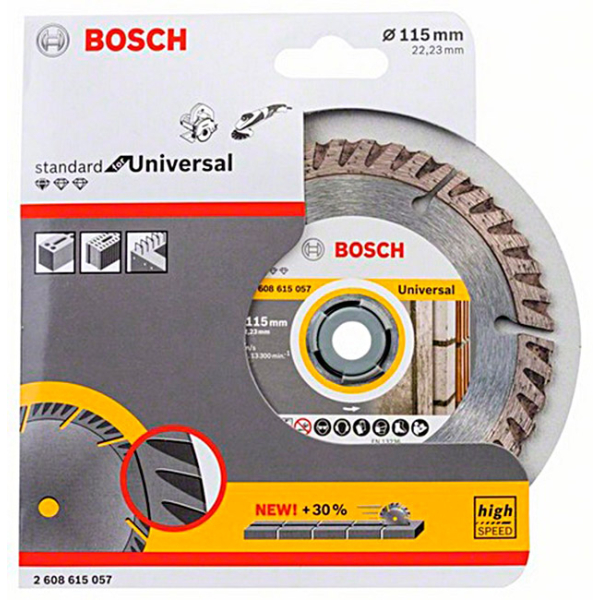 Алмазный отрезной круг Bosch Standard for Universal, 115-22.23 мм