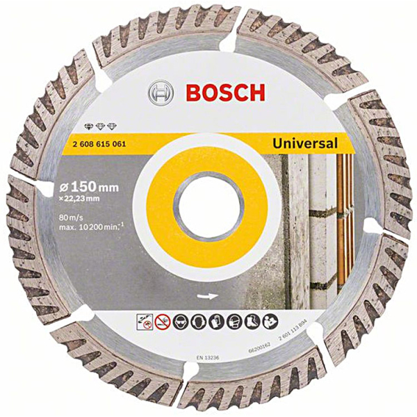 Алмазный отрезной круг Bosch Standard for Universal, 150-22,23 мм