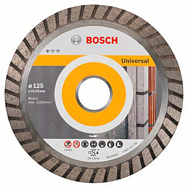 Алмазный отрезной круг Bosch Standard for Universal Turbo, 125-22,23 мм