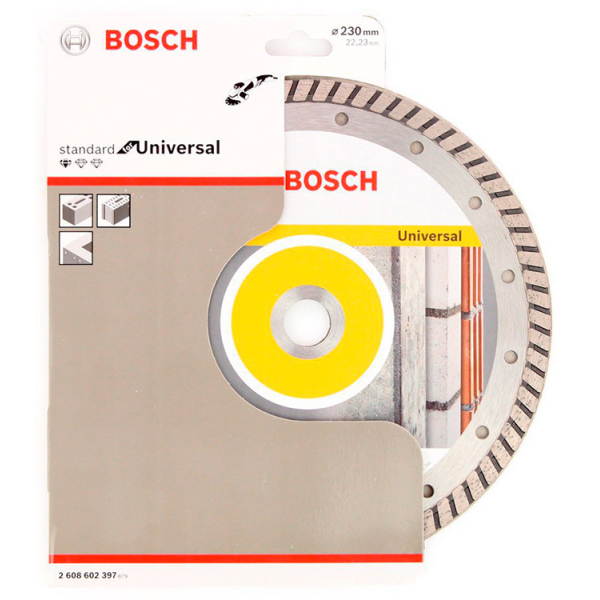 Алмазный отрезной круг Bosch Standard for Universal Turbo, 230-22.23 мм